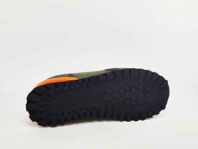 Basket homme tendance destockage VON DUTCH roca camo confort kaki orange