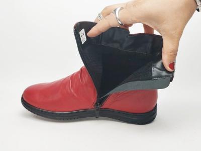 Bottine rouge femme cuir souple confortable PEDRO TORRES 7072KAR1 tendance