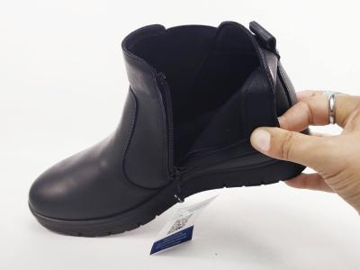 Bottines femme confortables cuir noir pieds sensibles destockage IMAC 856190 compensées