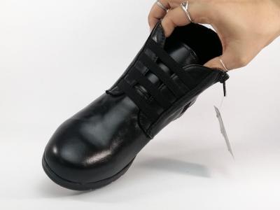 Chaussure montante femme cuir noir souple à élastiques MORAN'S Balagny 