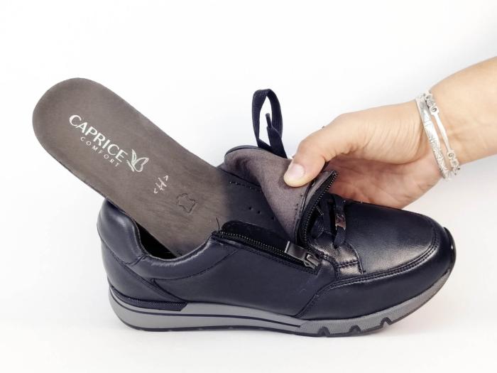 Basket Femme Pieds Larges Cuir CAPRICE I Pointure Plus
