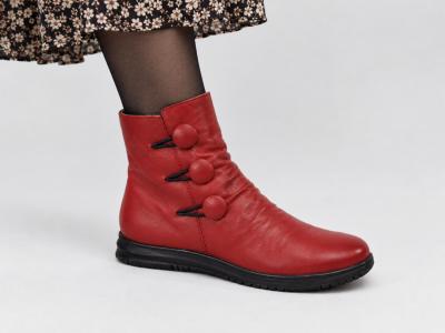 Bottine rouge femme cuir souple confortable PEDRO TORRES 7072KAR1 tendance