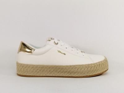Basket blanche femme destockage TAMARIS 23713 chic et confortable à pas cher