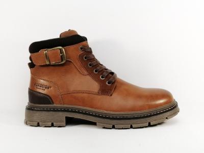 Bottines homme marron pas cher à lacets et zip confortable et tendance ROADSIGN Falista