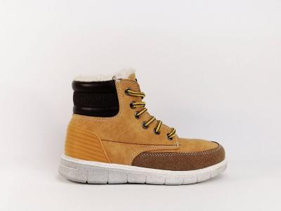 Chaussure montante fourrée camel garçons STAR
