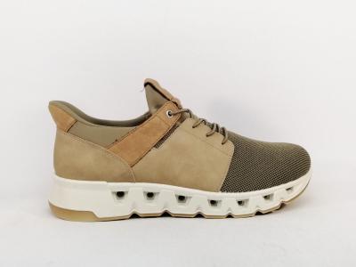 Chaussure slip in homme qui s'enfile toute seule confortable beige destockage IMAC 754175