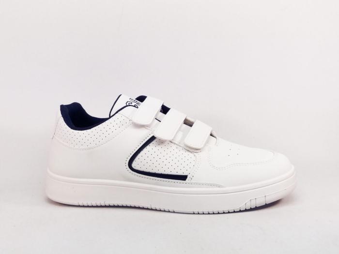 Basket blanche à scratch homme pas cher COMPLICES frollo confortable tendance