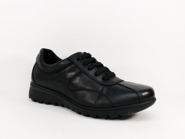 Basket femme très confortable en cuir noir destockage IMAC 607450