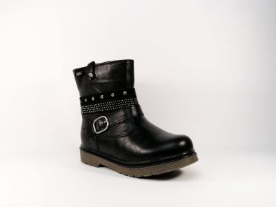 Bottine tendance et pas cher en simili cuir noir pour fille XTi 56951