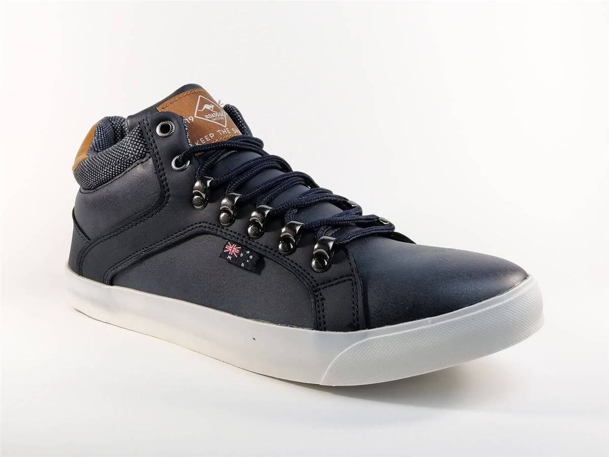 Chaussure montante ROADSIGN simili cuir bleu pour homme