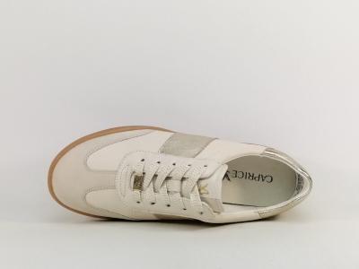 Basket femme chic tendance en cuir souple confortable largeur G CAPRICE 23705