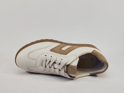 Basket femme pieds larges sensibles cuir souple grande largeur H CAPRICE 23762 climotion