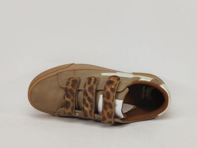 Basket femme scratch léopard destockage KAPORAL clovia semelle épaisse à pas cher