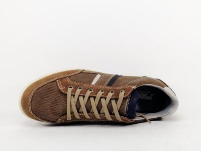 Basket homme cuir marron confortable souple en destockage IMAC 302690 à pas cher