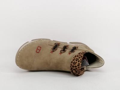 Basket sans lacets femme RIEKER 45983 confortable chic souple montante
