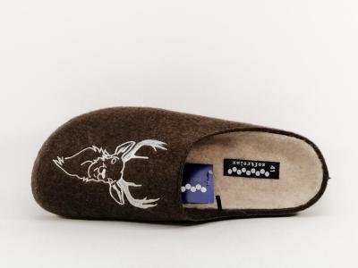 Chausson homme original à pas cher marron motif cerf SUPREMO SOFTRELAX 7410990503