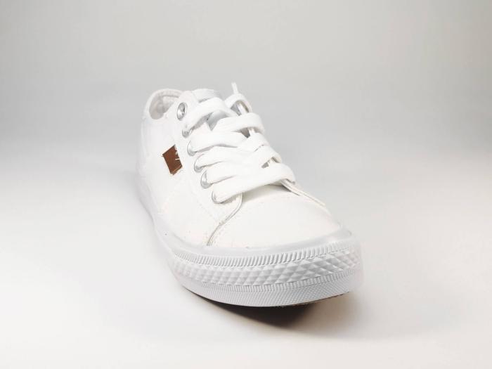 tennis en toile blanche femme