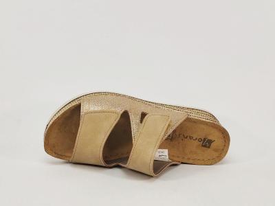 Mules femme talon compensé chic semelle cuir confortable à scratch MORAN'S dexin à pas cher 