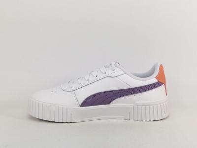 Basket femme PUMA carina destockage à pas cher confortable cuir blanc souple