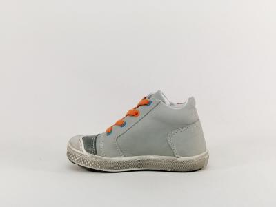Basket montante garçon cuir souple et confortable à pas cher destockage BELLAMY sanou gris