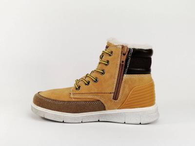 Chaussure montante fourrée camel garçons STAR