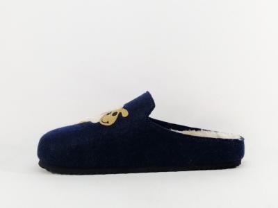 Pantoufles femme originales mouton fourrées à pas cher SUPREMO SOFTRELAX 7420990505 marine