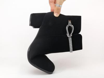 Bottine noire femme grande taille à talon chic tendance CINK ME DM850-2