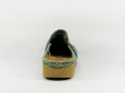 Sabot femme feutre recyclé vert CHIC & RELAX manolya confortable semelle cuir