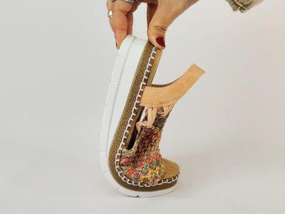 Sandale femme pied large chic semelle confortable RIEKER V1241 à élastiques