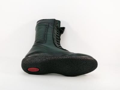 Botte femme cuir souple vert foncé à lacets BRAN’S 516 Fabrication Espagne 