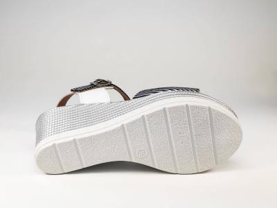 Sandale en cuir à talon compensé MORAN’S Baloise pour femme
