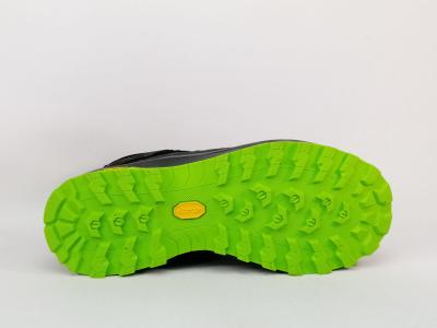 Chaussures randonnée homme imperméable montante cuir noir vert destockage GARSPORT mikeno mid