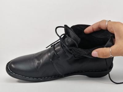 Chaussure montante femme cuir souple noir confortable à lacets MORAN’S gopro gopir