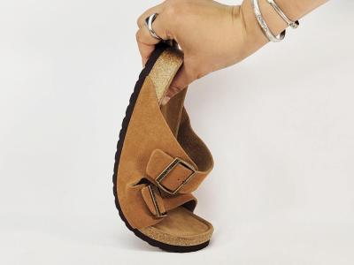 Claquette homme cuir cognac confortable tendance à pas cher TERRE DE MARINS bartino
