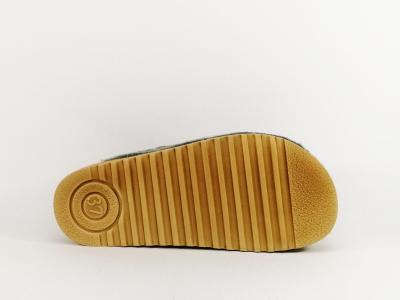 Sabot femme feutre recyclé vert CHIC & RELAX mozara semelle cuir confortable