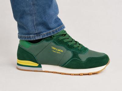 Sneakers homme tendance verte destockage TEDDY SMITH 78868 confortable à pas cher