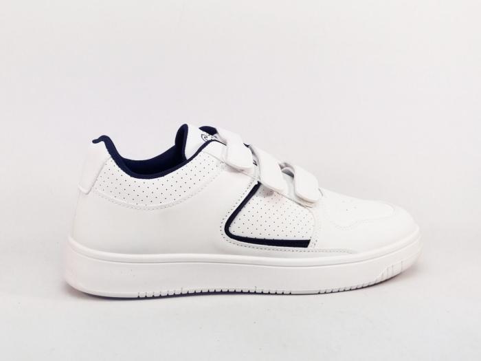 Basket blanche à scratch homme pas cher COMPLICES frollo confortable tendance