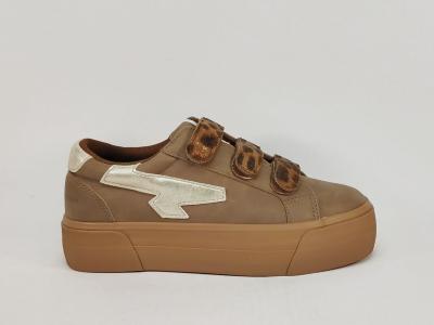Basket femme scratch léopard destockage KAPORAL clovia semelle épaisse à pas cher