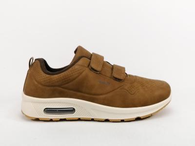 Basket à scratch homme pas cher camel tendance ROUTE 66 poe pieds larges