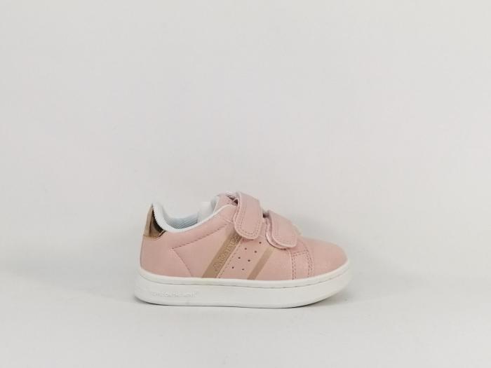 Basket fille bébé à velcro en destockage KAPPA alpha inf rose à pas cher