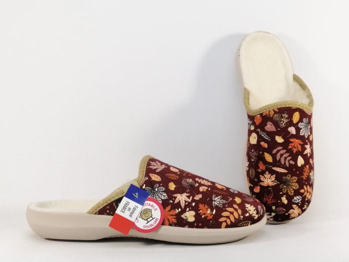 Chausson femme confortable de qualité destockage FARGEOT bipalace Fabrication France