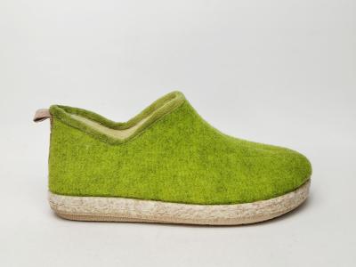 Chausson fourré laine femme chaud et confortable vert CHIC & RELAX retriva