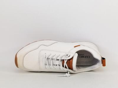 Basket femme sans lacets cuir blanc chic et confortable destockage CARMELA 162152