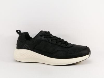 Basket noire homme confortable et chic semelle à mémoire de forme destockage KAPPA adrin