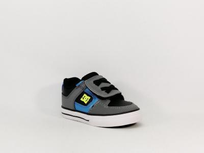 Basket garçon bébé à velcro destokage DC shoes pure v en cuir