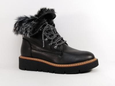 Bottines fourrées femme chic noir confortable et tendance à pas cher DEES SHOES dimone