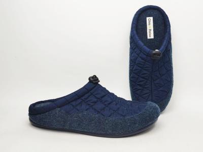 Chausson homme confortable original bleu marine CHIC & RELAX dave � pas cher