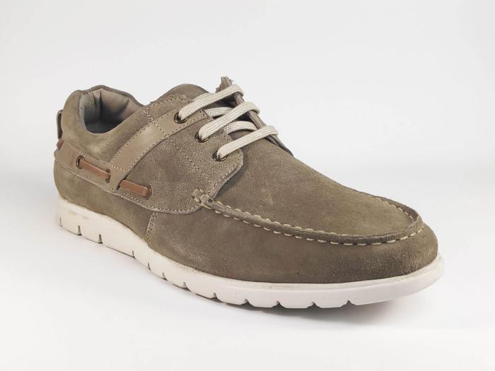 Chaussure de ville en cuir taupe HUSH PUPPIES Naviseals pour homme