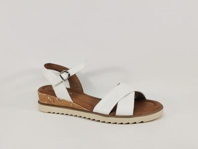 Sandales blanche femme TAMARIS 28106 compensée chic et confortable