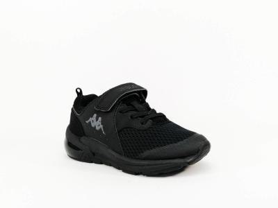 Sneakers sport noir garon en destockage KAPPA snugger  pas cher